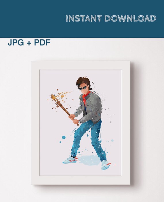 Steve Stranger things watercolor poster Print Printable Art Eleven 11 Fanart Stranger things character Printable Instant download Decor Gift Il_570xn