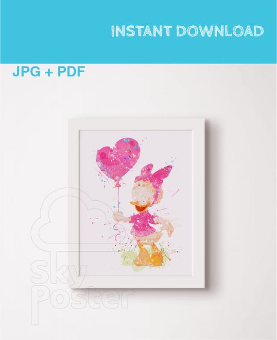 Ducktales webby Ducktales poster Disney ducktales Ducktales 2017 Watercolor ducktales Webby vanderquack Webby duck Webby watercolor poster Il_570xn