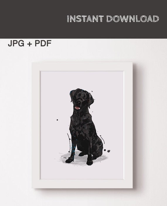 Black Labrador Watercolor Art Lab Print Gifts Canada - Black Labrador Home Decor Black Labrador Watercolor Art Lab Print Gifts Canada - Black Labrador Home Decor