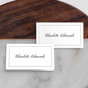Printable elegant wedding place cards - Editable template - Wedding escort cards -  Classic wedding
