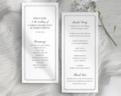 Editable wedding program template - Classic wedding ceremony program - Order of service - Instant download