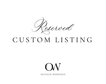 Custom listing - Reserved for Julia