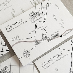 Carte de mariage numérique avec illustration personnalisée - carte imprimable pour faire-part de mariage - carte illustrée