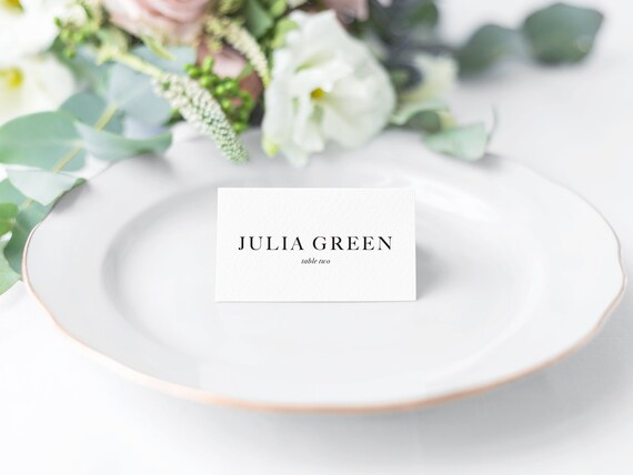 Classic Wedding Place Cards Seating Cards Wedding Name Etsy