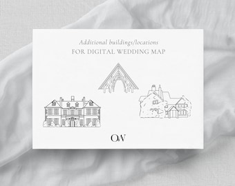 Additional venues for illustrated wedding map