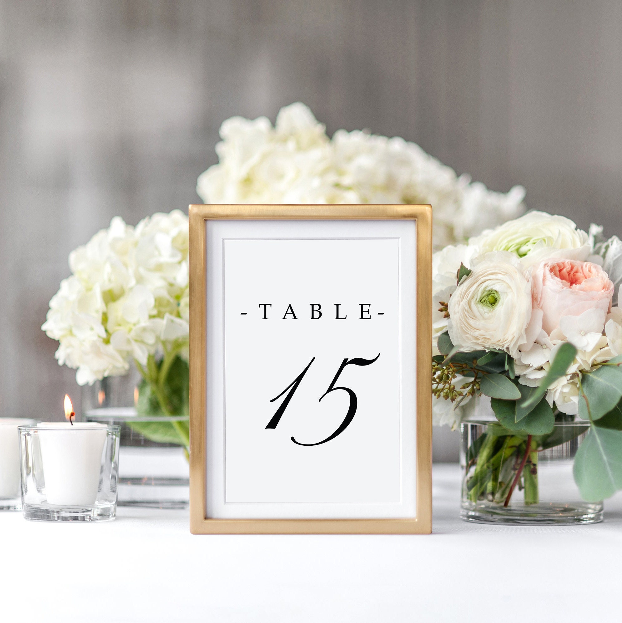 Printable elegant table numbers traditional wedding table Etsy