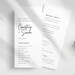 Modern Wedding Ceremony Program Editable Wedding Program Etsy