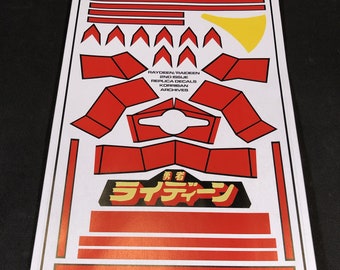 goldorak mazinger gaiking shogun jumbo stickers lot mattel popy