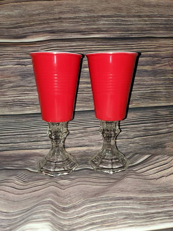 Red Solo Cup Wine Glasses 1 Glass or Set of 2 