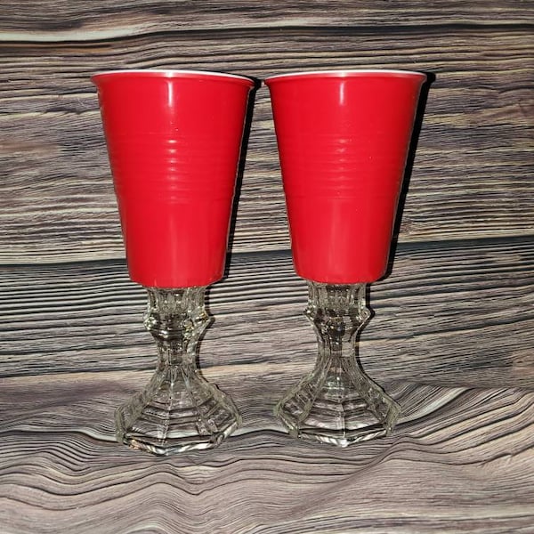 Red Solo Cup Wine Glasses - 1 Glass or Set of 2