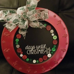 Christmas Countdown Charger Plate