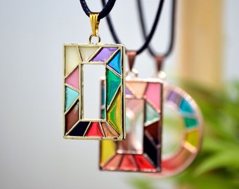 Progress Pride Flag LGBTQ+ pendant with chain, statement necklace, jewelry