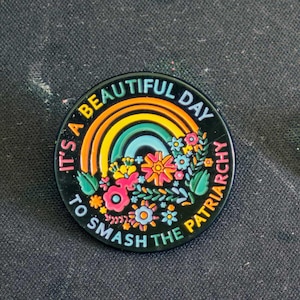 Pines de Orgullo y Empoderamiento Queer, LGBTQ+ | Feminismo | Pro Elección, Esmalte, Pin, Botón, Insignia Arcoíris, Aliado del Progreso, Patriarcado Smash Partiarchy