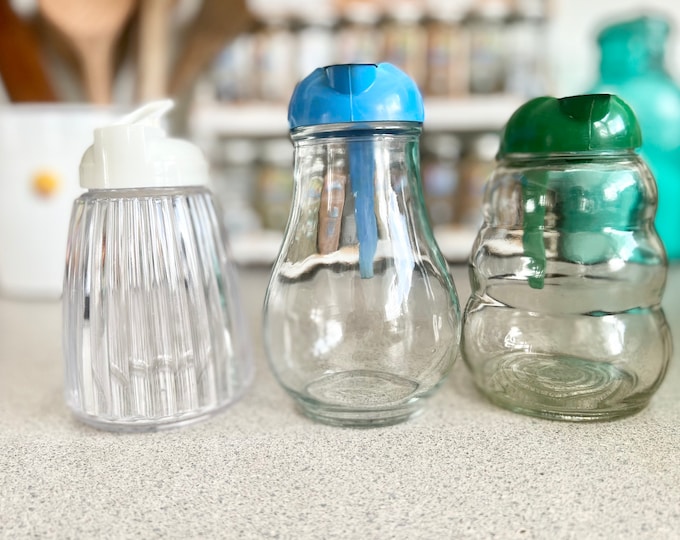 Vintage Syrup Dispensers Mid Century Glass Syrup Dispensers Vintage