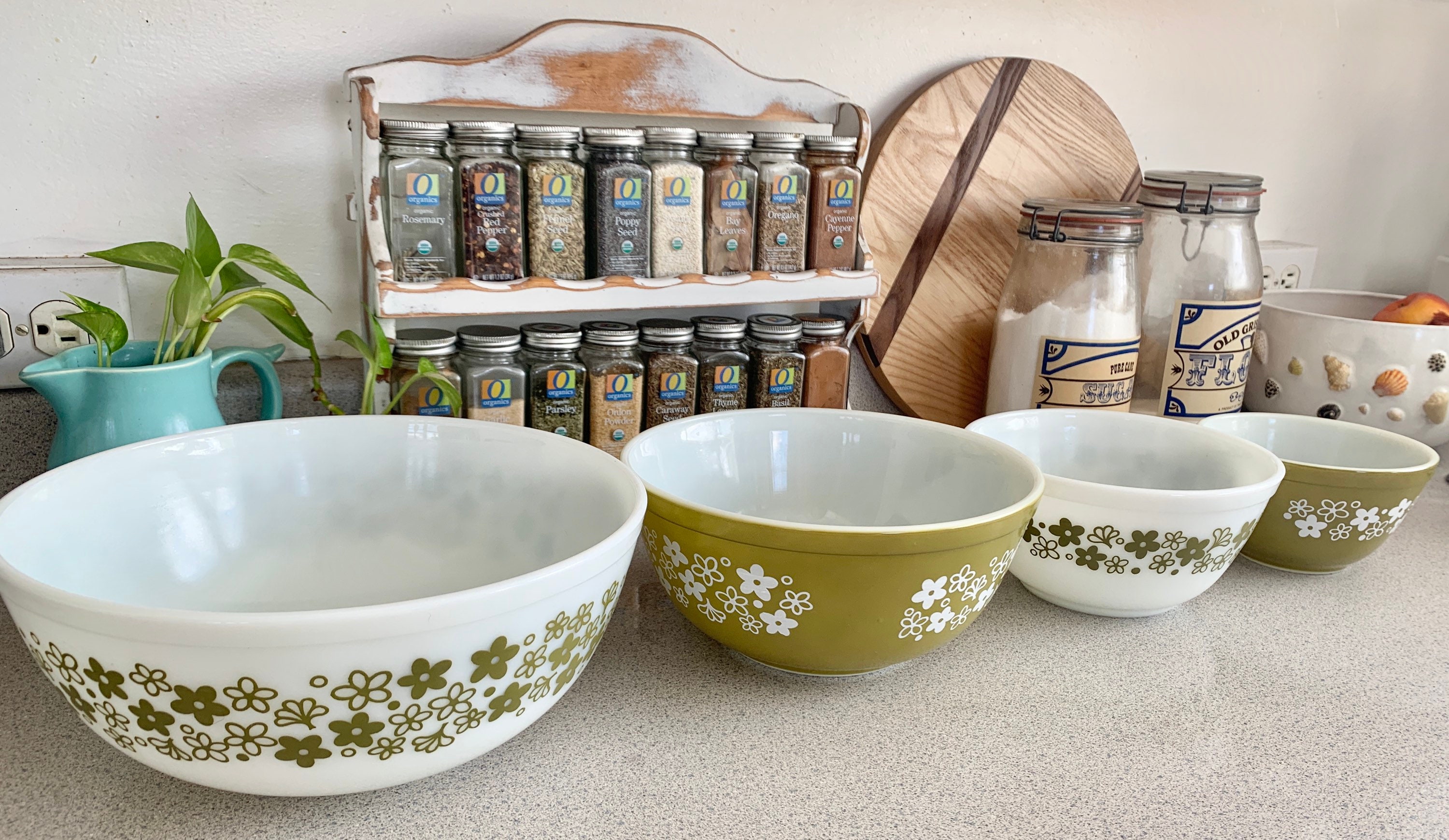Vintage Pyrex Crazy Daisy Nesting Bowls, Spring Blossom Set - Etsy