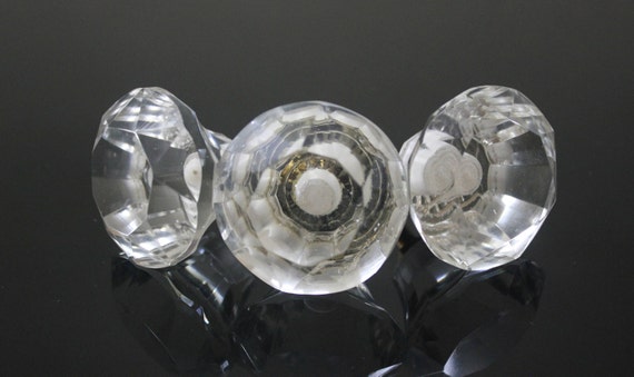 White Flower Glass Knobs Dresser Mobel Knauf Large Unique Etsy