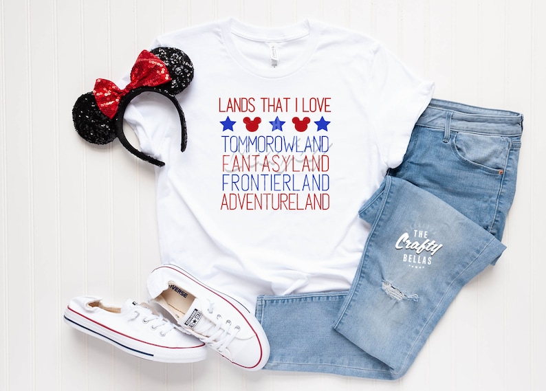 Lands That I Love Disney Tee Fourth of July