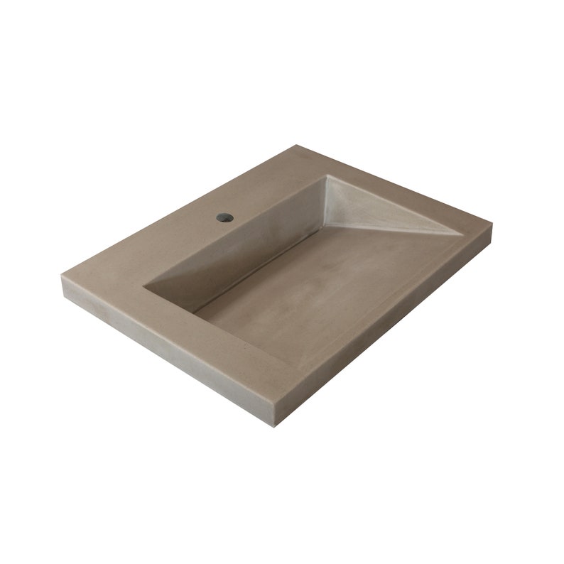 Faux Cement Ramp Sink Vessel 25 Bathroom Vanity Top Etsy