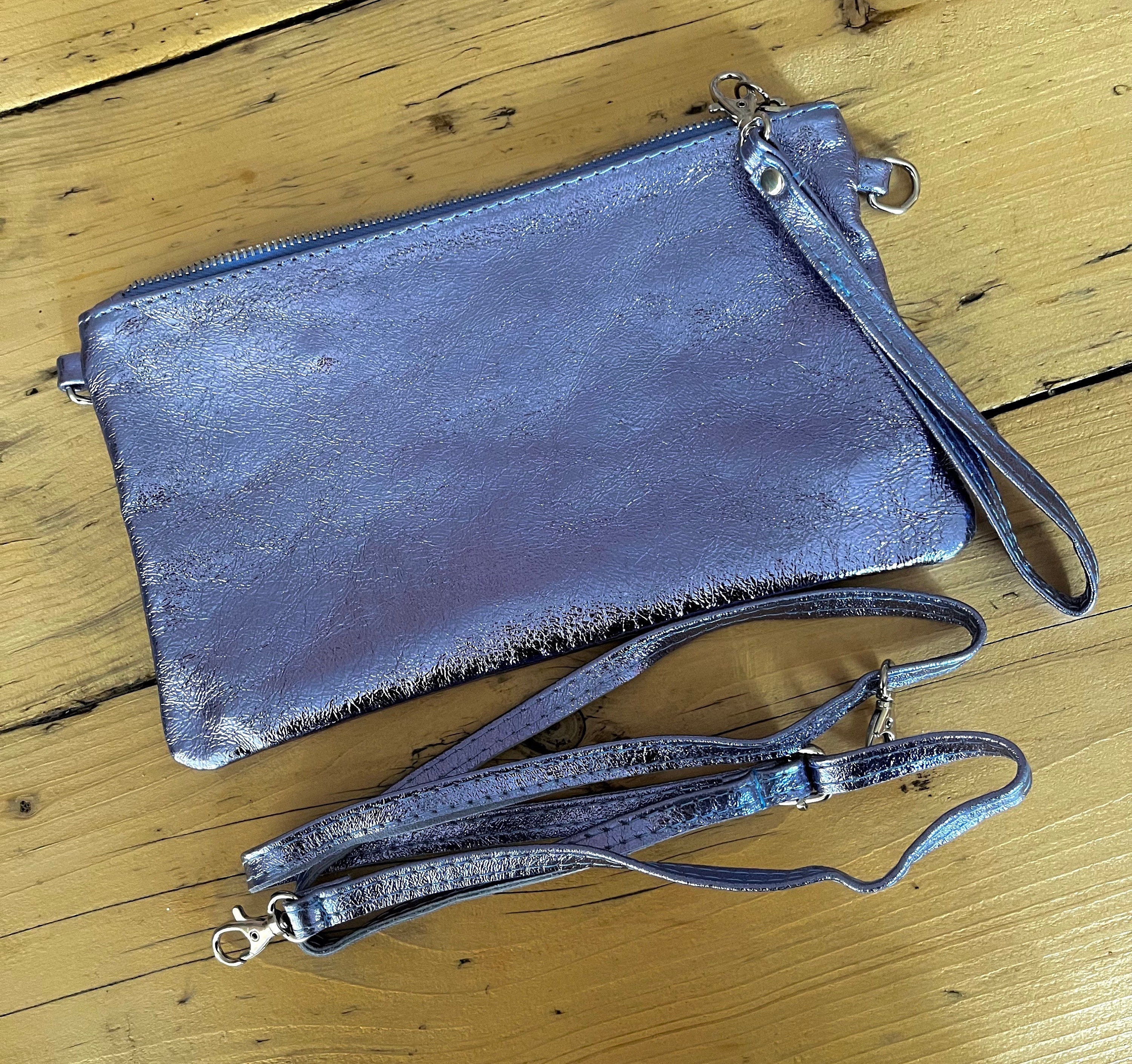 Metallic Blue Clutch Etsy Ireland