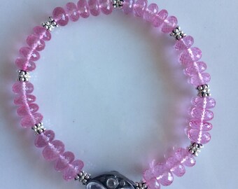 Pink topaz bracelet