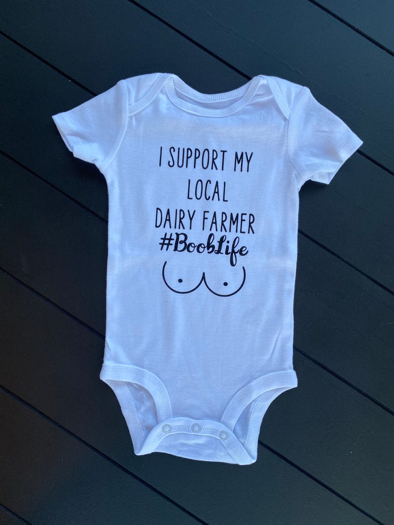 I Support My Local Dairy Farmer Breastfeeding Onesie Etsy