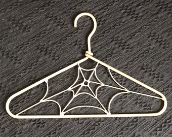 Spiderweb Coat Hanger / Solid Brass Clothing Hanger / Gothic Clothing Hanger / Gothic Dress Hanger / Halloween Wedding / Gothic Bride