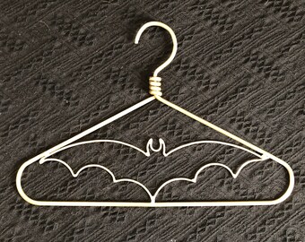 Bat Silhouette Coat Hanger / Solid Brass Clothing Hanger / Gothic Clothing Hanger / Gothic Dress Hanger / Halloween Wedding / Gothic Bride