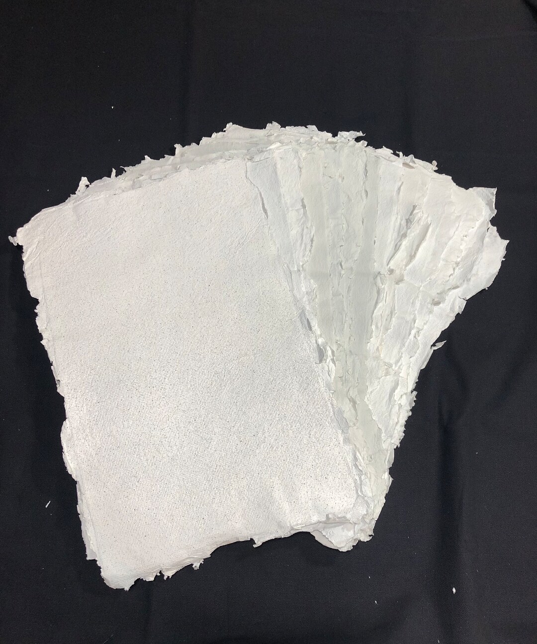 13 Sheets of 15 X 9 Deckle Edge Paper / White Deckle Edge Paper Pack