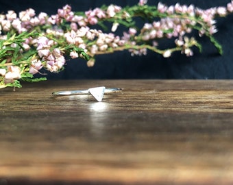 Handmade Sterling Silver Dainty Small Triangle Ring