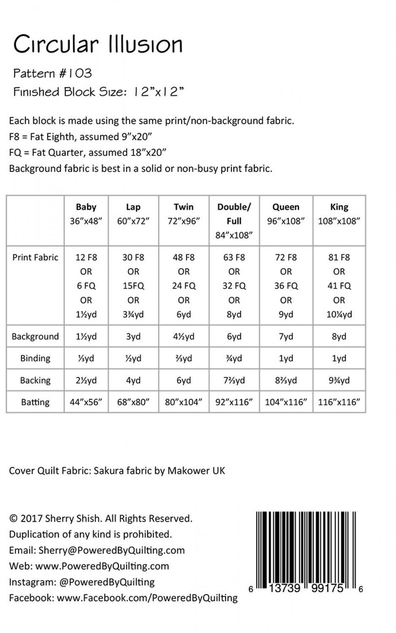 Circular Illusion PDF Pattern PBQ 103 image 8