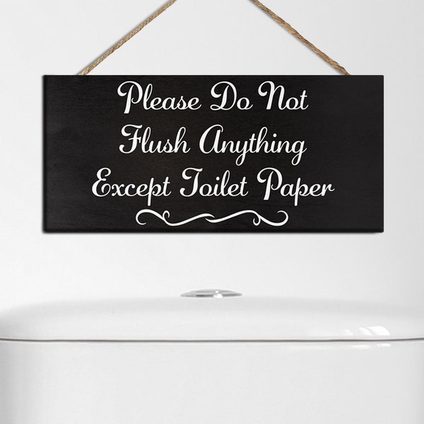 Do Not Flush Sign Etsy