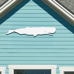 Outdoor Whale Sign, Whale Wall Art, Beach House & Yard Decor, Exterior Ocean-Themed Wall Art, Indoor Outdoor Coastal Decoration, Whale Decor