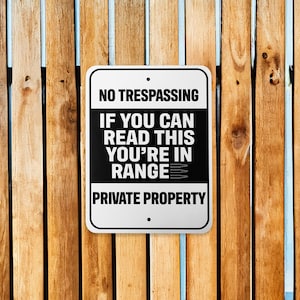 Private Property No Trespassing Sign, Garage Bar Man Cave Decor, Sarcastic Humor Gifts, Metal Sign