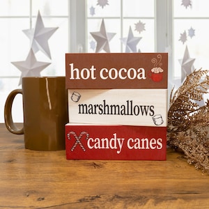 Hot Cocoa Bar, Hot Chocolate Bar Decor, Christmas Decorations, Christmas Tiered Tray Decor, Christmas Decor, Cocoa Decor