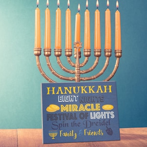 Hanukkah Decorations, Hanukkah Decor, Dreidel Decor, Hanukkah Sign, Chanukah Decor, Chanukah Decorations, Hanukkah Gift, Hanukkah Menorah