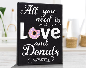 Donut Decorations, Donut Signs, Donut Decor, Love and Donuts, Kitchen Decor, Donut Party Supplies, Donut Party Decorations Bakery Sign