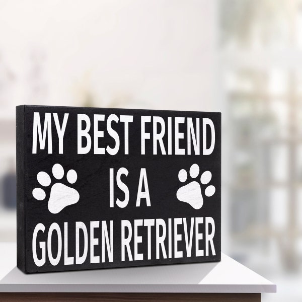 Golden Retriever Gifts, Love and a Golden Retriever Wooden Sign, Golden Retriever Mom, Golden Retriever Decor, Goldie Dog Gift
