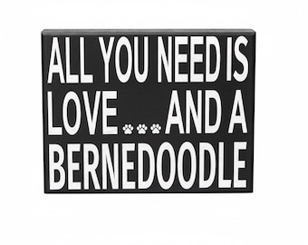 Bernedoodle Mom Gift: Handmade Wood Sign, Dog Lover Decor