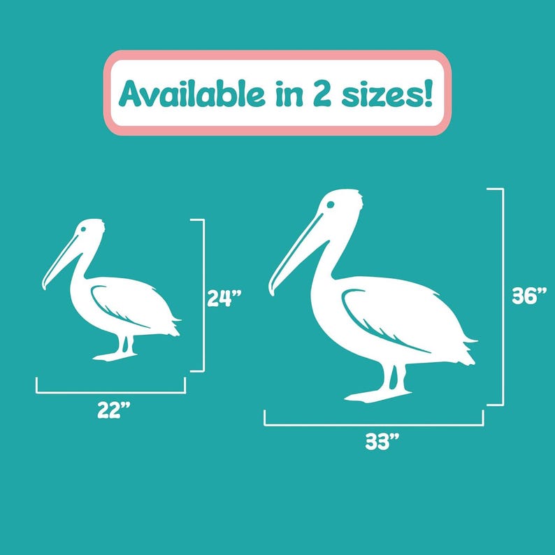 Outdoor Indoor Pelican Wall Art: Coastal Beach House Decor, Weatherproof PVC image 2