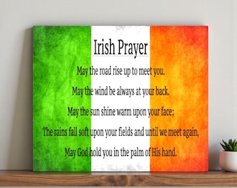 Irish Prayer Wooden Sign and Blessing Wall Decor, Celtic Home Decor, St Patricks Day Decoration, Inspirational Irish Gift