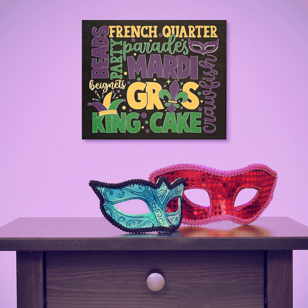 Mardi Gras Decor Happy Mardi Gras Sign Mardi Gras Etsy