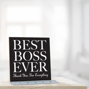 Best Boss Ever, Gift for Boss, Boss Gift, Boss Appreciation, Bosses Day, Office Desk Decor, Retirement Gifts