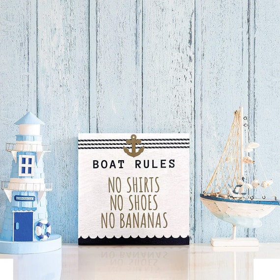Gift for Boaters, Boat Owner Gifts, Funny Boat Sign, No Bananas on
