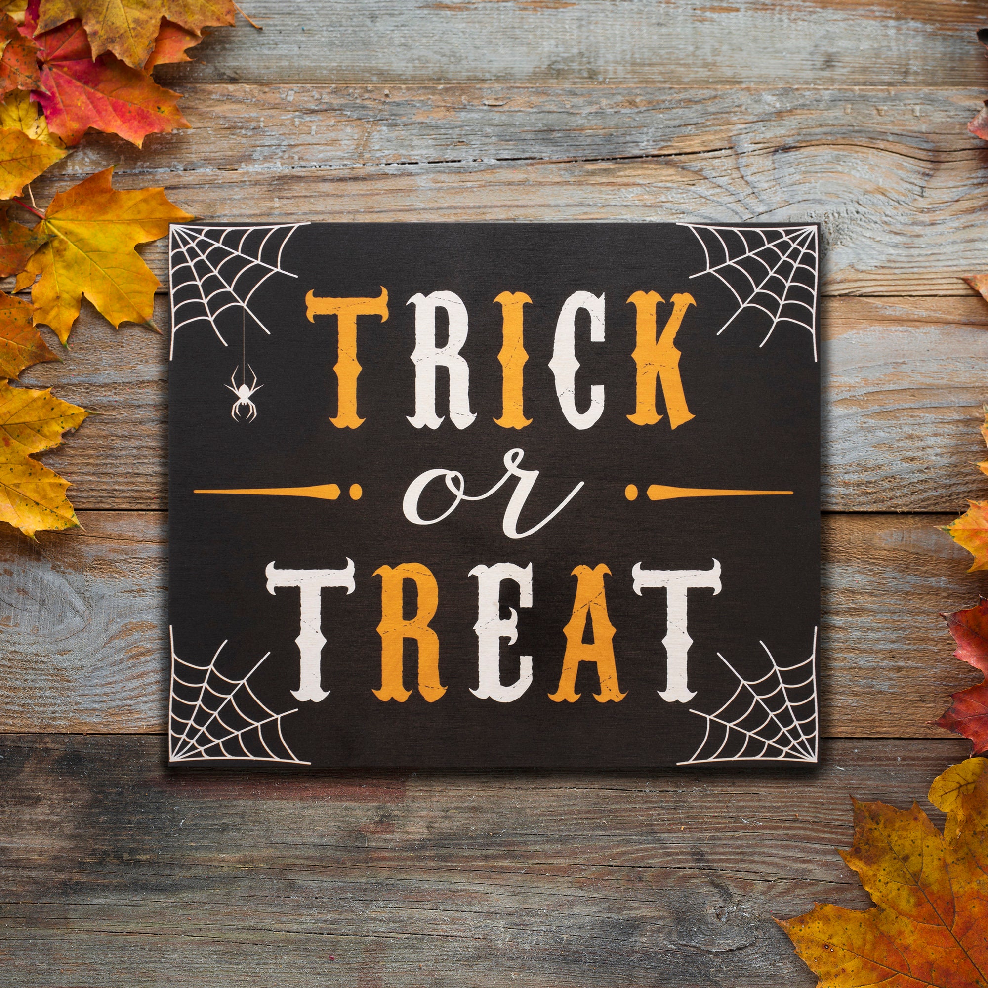 Procéder avec des bonbons 12 « X 12 » drôle de panneau routier en étain  Accessoire Halloween Fun Fall Trick ou Treat Home Decor
