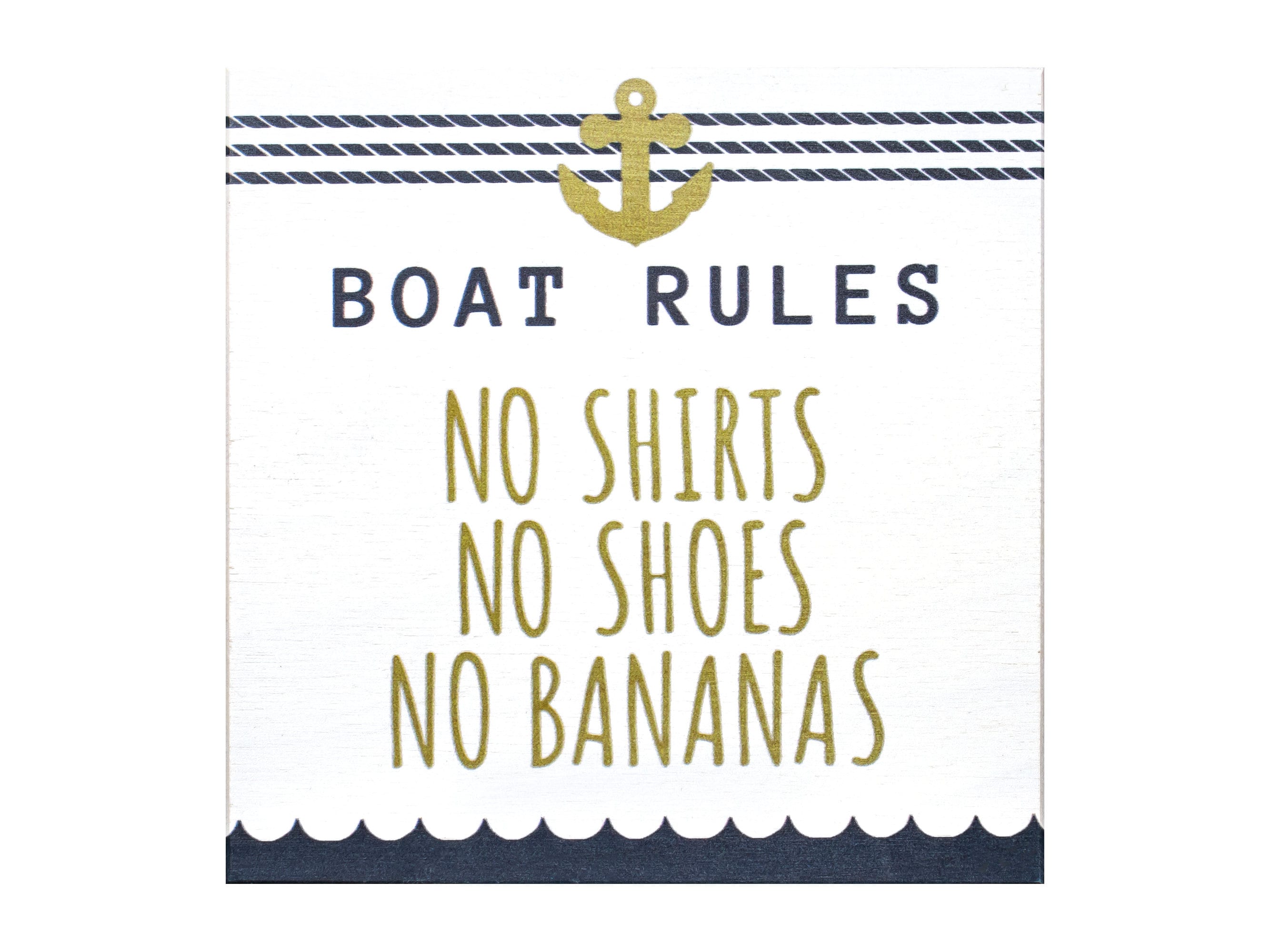 Gift for Boaters, Boat Owner Gifts, Funny Boat Sign, No Bananas on the Boat  Sign, Boat Rules Decor, Boat Humor -  New Zealand