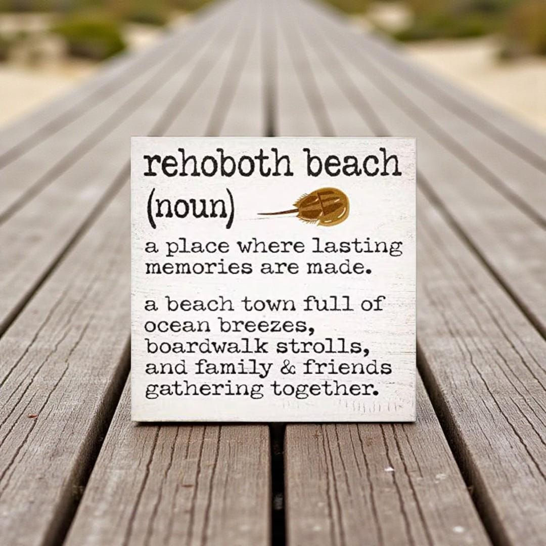 Rehoboth Beach Memories Sign and Gift: Delaware Souvenir, Coastal Decor ...