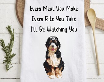 Bernedoodle Kitchen Towel: Funny Dog Lover Gift