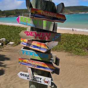 Travel Memory Gift, Mileage Signs, Places Traveled Sign, Destination Sign Arrow Signpost, Directional Arrow, Weather Resistant, Outside Sign