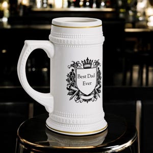 Best Dad Ever Beer Stein Mug, Fathers Day Gift for Beer Loving Dads, New Dad Mug, Dad Beer Mug Gift Idea
