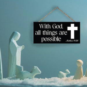 Inspirational Bible Verse Wood Sign: Christian Home Decor